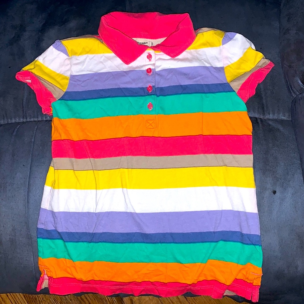 Girls Old Navy Cute Summer Shirt Size 6-7 Small